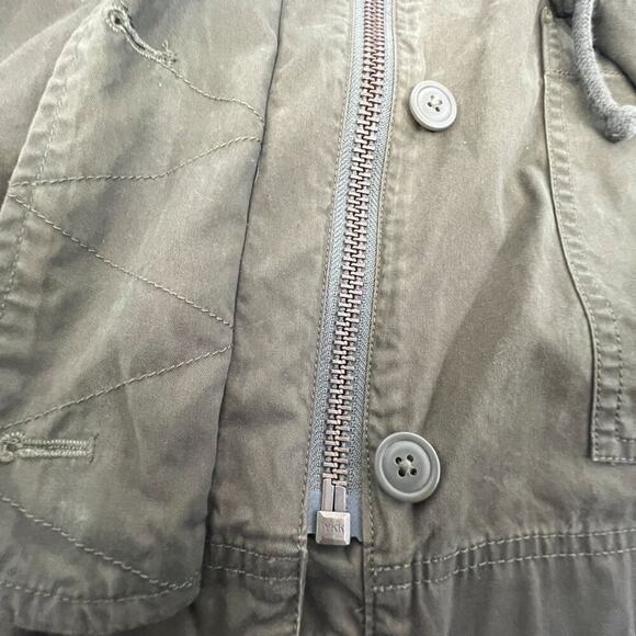 J.Crew Womens Military-Style Utility Jacket  Olive Green Cotton Blend XL - Picture 11 of 15
